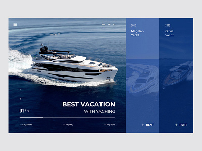 Slider Сoncept for the Yacht Club