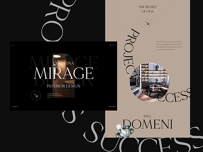 Christina Mirage (interior designer) adobe xd branding design designs minimal shot ui ux web website