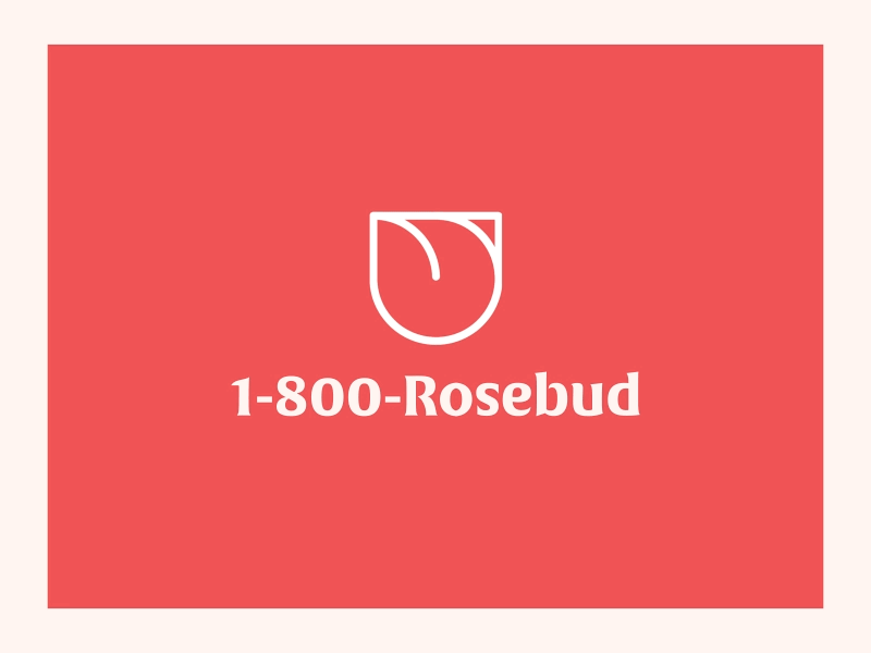 1-800-Rosebud Logo animation branding el salvador flowers logo logotype thirtylogos