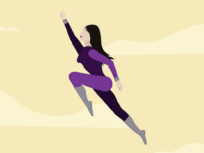 Super Hero Illustration character fly gal shir illustration pose super woman superhero vector