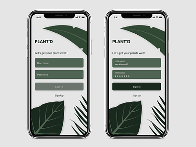 App Sign In Concept active state app branding button states form fields illustration iphone x sign in ui ux