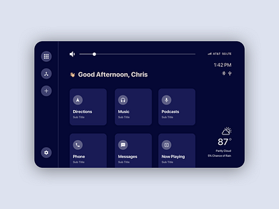 Car Radio Interface Concept 🚘 app button states car concept design grid navigation ui ux