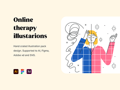 Therapy illustrations anxiety depression digital art digital illustration doctor freebie health healthcare illustration meditation mentalhealth psychologist therapy virtual doctor consultation