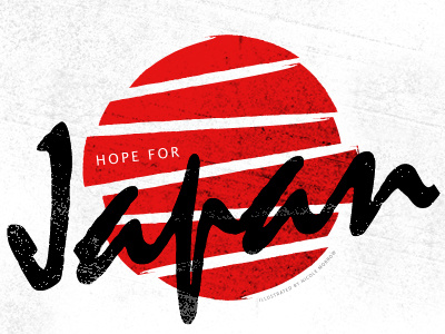 Hope For Japan japan red