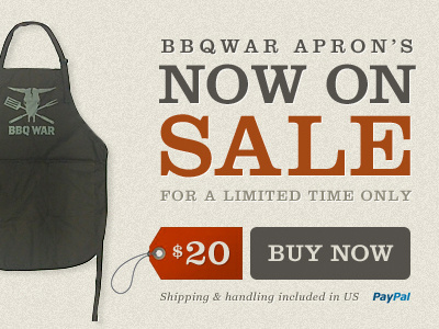 Bbqwar aprons now on sale