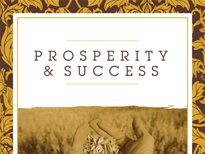 Prosperity and Success brown orange pattern white