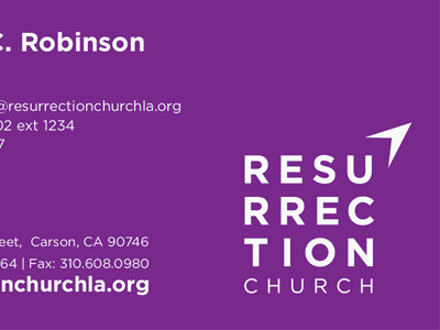 Branding: Resurrection Church branding purple stationary