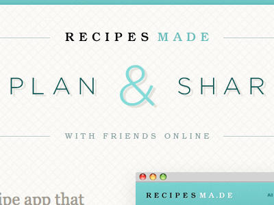 Collect. Plan. Share. cream lines pattern teal