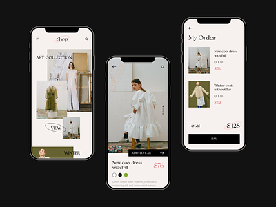 Shopping app app clean design minimal mobile shop shopping shopping app typography ui ux