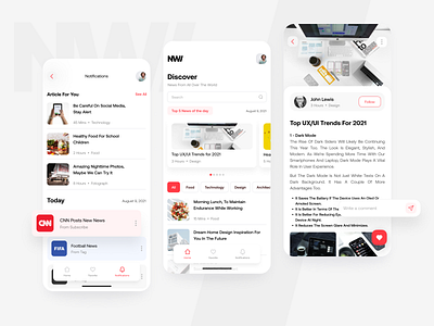 News App Concept app article blog blog app latest news medium mobile app news news app newsfeed newspaper read reading ui ux