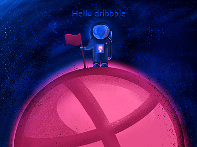 Hello dribbble illustration