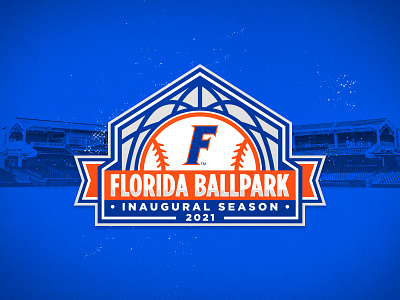 Florida Ballpark Inaugural Season Logo baseball florida florida ballpark florida gators inaugural inaugural season logo logo design sports