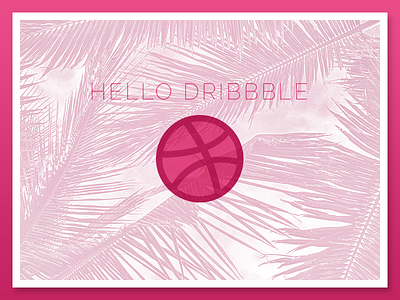 First Shot dribbble hello palm tree