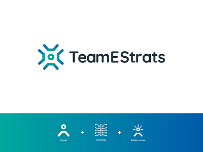 TeamEStrats Logo branding design dribbble gradient logo minimal vector