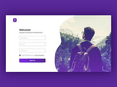 Sign Up Page (Daily UI Challenge #001) daily ui design sign up ui web website