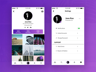 User Profile & Settings (Daily UI)