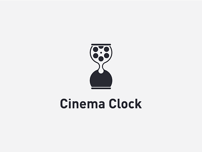 Cinema Clock cinema clock logo minimal simple