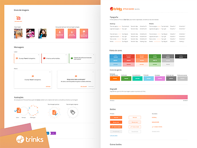 Style Guide | Trinks.com colors design guideline interface palette product style guide ui ux