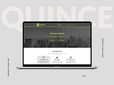 Quince, Corporate Website Landing Page corporate design landing page quince ui uiux ux web website