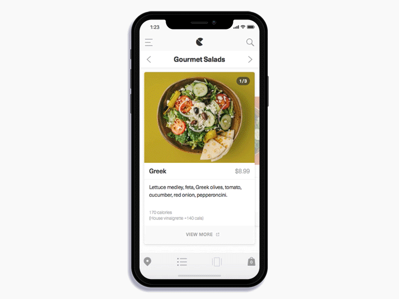 Cuisino (Food ordering app) app interaction mobile principle prototype ui ux
