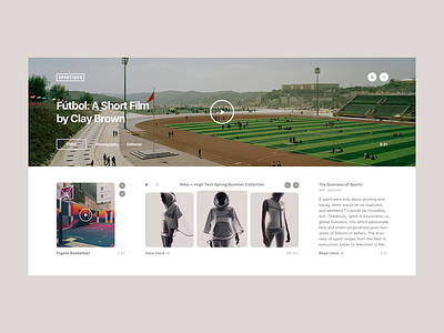 Sportique blog editorial entertainment homepage media sports ui ux website