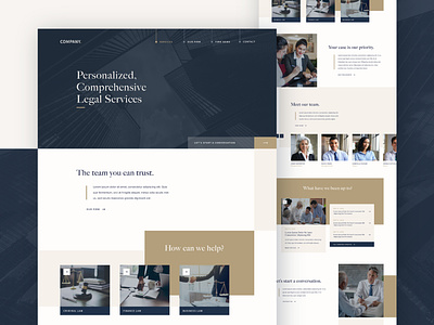 Lawyer & Attorney Web Design Concept attorneys blue corporate homepage landing page law firm lawyer lawyers legal luxury ui ux web design website
