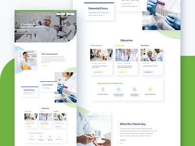 Medical Testing & Healthcare Web Design blog clinic clinician doctor education health healthcare homepage landing page medical medical conditions medicine modern practitioner research testing ui ux website wellness