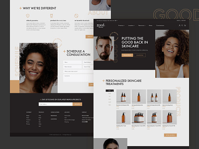 Skincare Product E-Commerce Website Concept