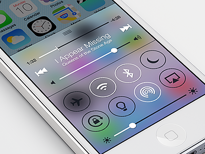 iOS 7 Control Center Concept concept ios ios 7 ios7 iphone