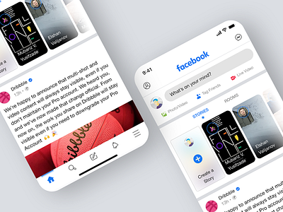 Facebook Mobile App UI Concept Design
