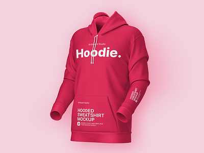 Hoodie Render Mockup for Artboard Studio 3d branding garment graphic design hoodie marvelousdesigner mockup modelling pink rendering rhino3d vray