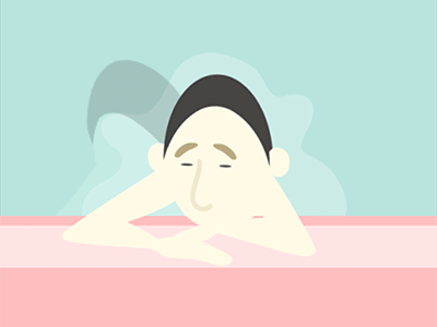 The swimming pool 2danimation illustration