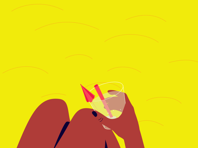 At the beach illustration 2danimation animation motiongraphics