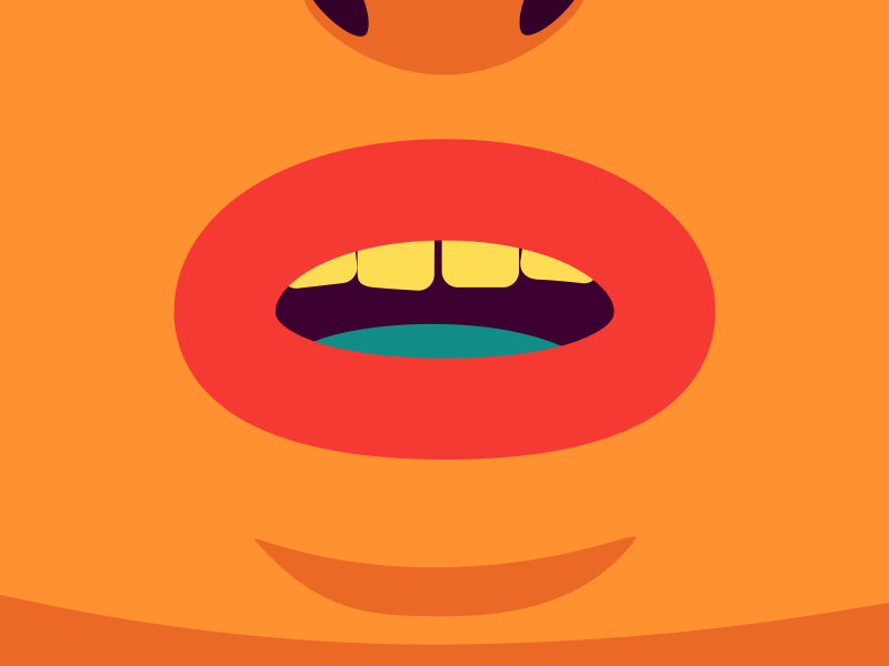 Hereditary tongue pop motiongraphics illustration animation