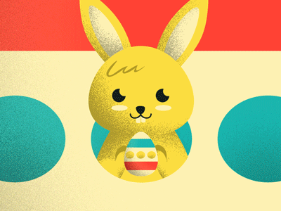 Happy Easter. 2danimation animation bunny easter illustration loop motiondesign