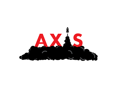 Axis adobe axis black daily logo challenge dribbble red rocket rocket logo shot vector