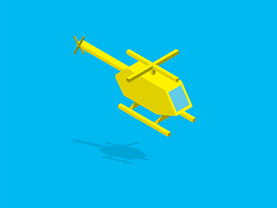 Copter 3d art clean color designer graphic design illustrator logo minimal simple vector yellow