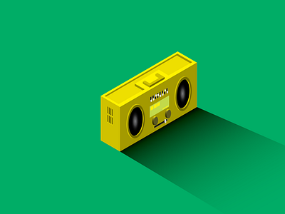 Cassette 3d adobe art clean design graphic design green illustrator minimal simple vector yellow