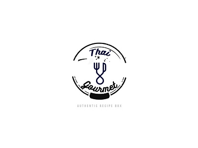 Thai Gourmet Western Style gourmet logo style thai