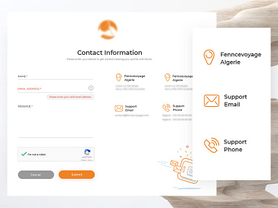 Contact Information UI Design