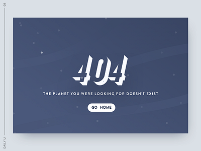 Daily UI #08 / 404 404 clean dailyui error light minimal simple space ui ux web