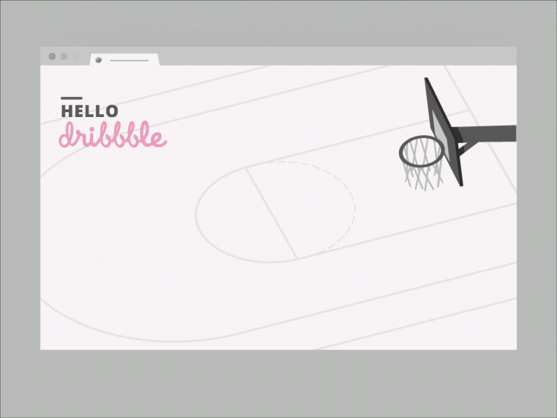 Hello dribbble animation ball bounce debut design dribbble gif hello hot illustration uxui vector