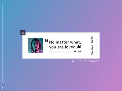 Daily UI #10 / Social Share app clean daily dailyui design light minimal share social stripes ui ux vibes
