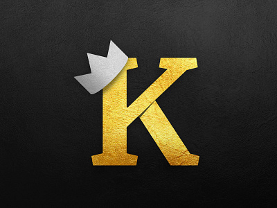 K is for King - 30 Minute Challenge black crown gold k typography