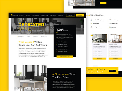 ColabSpace :: Individual Plan amenities app collaborate connection coworking coworking office icons lifestyle modern office plan page pricing pricing plan productivity property remote sevices slider ui ux