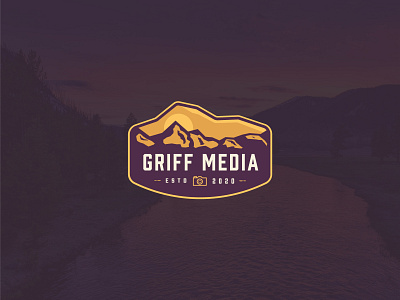 Griff Media :: Branding & Identity brand brand identity brand refresh branding custom logo emblem freelance identity illustration logos media mountains outdoors photography symbol vector