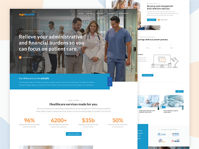 AGS Health :: Homepage clinic coding health healthcare homepage hospital interactive medical coding revenue statistics ui uiux web design website