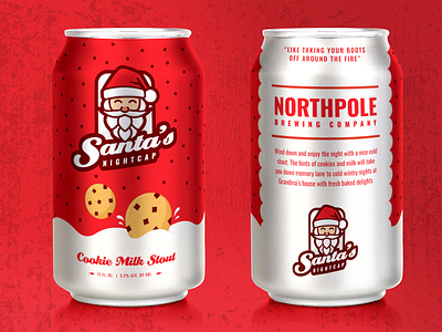 Santa's Nightcap :: Beer Can Label