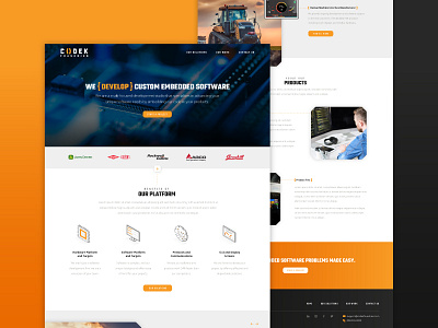 Codek Foundries :: Homepage agriculture code digital farming hi tech homepage industrial machinery software tech technology ui ux web web design