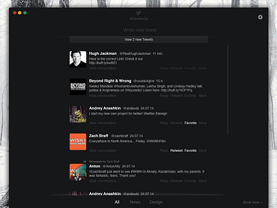 Concept app for twitter to mac app concept debut design twitter uiux